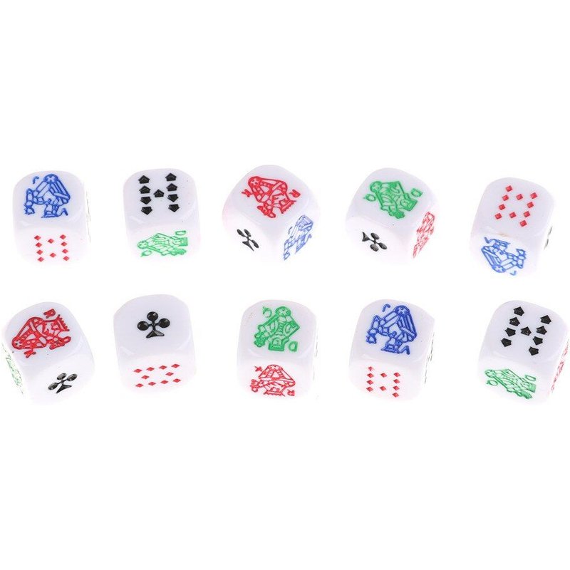 10 Pièces Poker Dés De Casino Jeu De Cartes De Poker Faveurs À Six Côtés Poker Dés