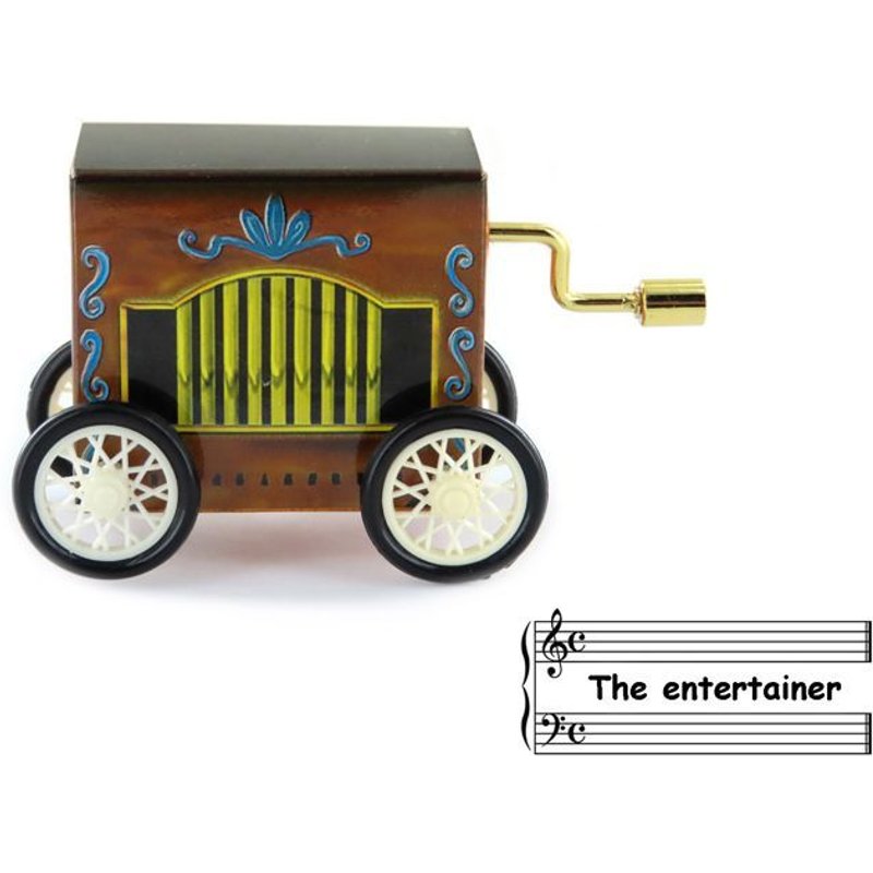 Boîte À Musique À Manivelle En Forme D'orgue De Barbarie - Lutece Creations - The Entertainer - 18 Notes