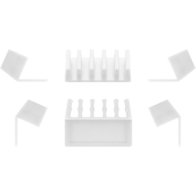 Set de supports de câble Goobay 70431 blanc autocollant 2 pc(s)
