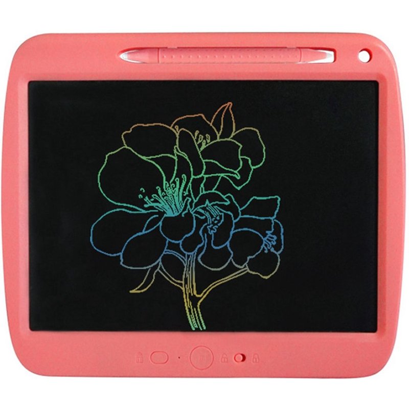 Tablette D'écriture Lcd Rechargeable Pour Enfants, Tableau De Gribouillage Coloré De 9 Pouces, Tablette De Dessin Effaçable, Rose