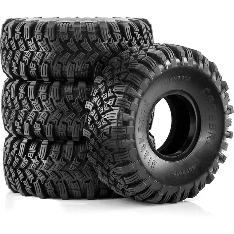 4 Pièces 115mm Pneus De Grappin De Boue En Caoutchouc Pour 1:10 Rc Chenille Axiale Scx10 Scx10 Ii 90046 90047 -4 G500 -6 G63