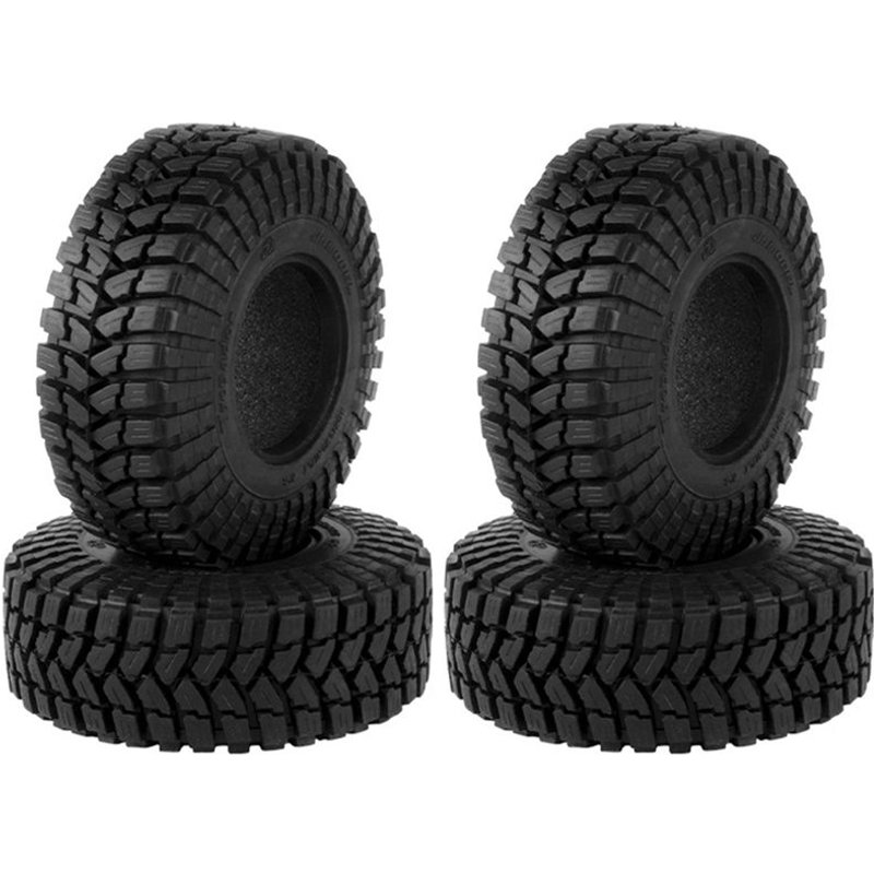 4 Pièces 110mm 1.9 Pneu En Caoutchouc Roue Pneu Pour 1/10 Rc Chenille Voiture Trx4 D90 Axial Scx10 Ii Iii Redcat A
