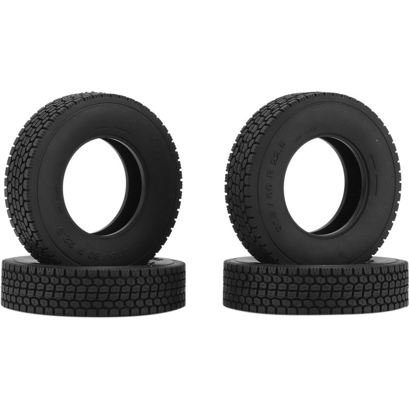 4 Pièces 1.55 Pneus De Roue En Caoutchouc Pneu Pour 1/14 Pièces De Mise à Niveau De Camion De Tracteur De Remorque à Télécommande
