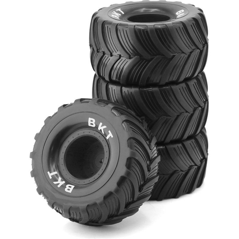 4 Pièces 100 Mm 1/10 Pneus Roue 12 Hexagonale Pour 1/18 Mini Rc De Mise À Niveau Voiture, Noir