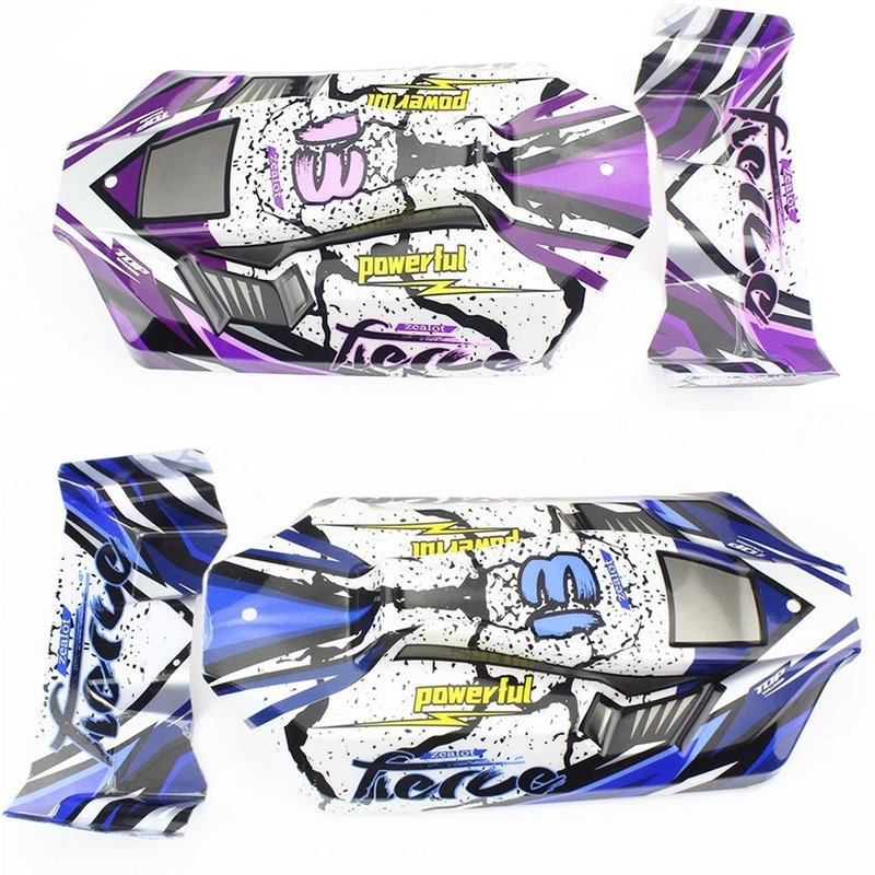 2 Ensembles Carrosserie Voiture Télécommandée Aile Queue Couverture Voiture Pour 124017 124019 1/12 Accessoires De Rechange Pièces Mise À Niveau De Voiture Télécommandée