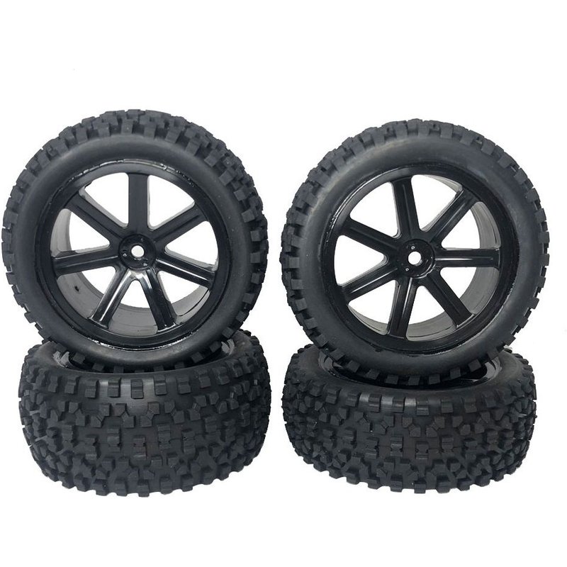 4 Pièces Séries Gros Pneus Élargissant Les Pneus Roue Pour 144001 144010 124019 124018 124017 12428 1/12 1/14 Pièces De Mise À Niveau De Voiture Télécommandée