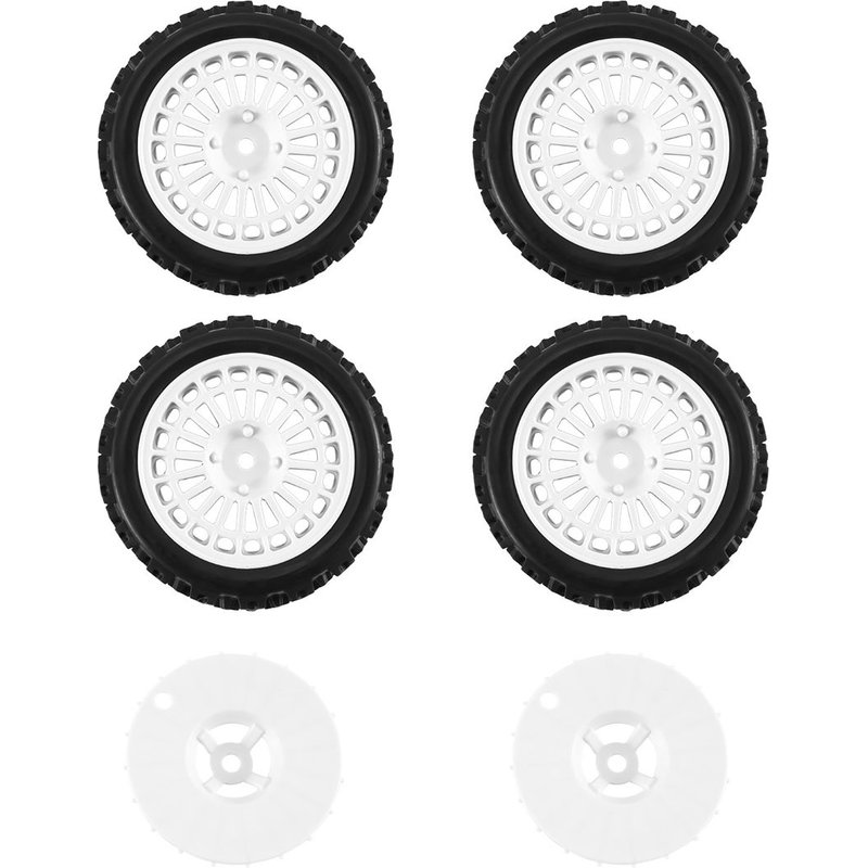 Pneu De Roue En Caoutchouc 4 Pièces Séries Pour Xv01 Ta06 Tt01 Tt01e Tt02 Tt02b Ptg-2 1/10 Mise À Niveau De Voiture Télécommandée Pièces Accessoires, 1