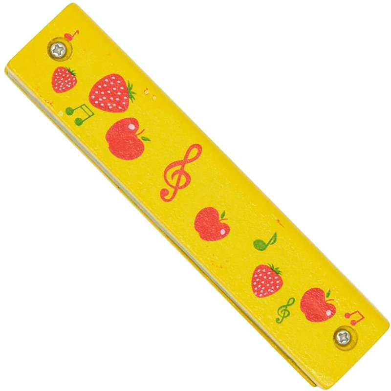 Harmonica En Bois Pour Enfants Instruments De Musique 16 Trous Double Rangée Coup Dessin Animé Bois Bouche Harmonica Style 2