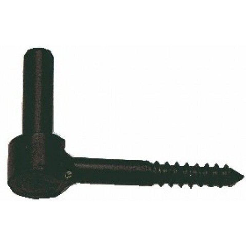 Gond à vis bois en acier zingué noir - pivot 12 mm - longueur 60 mm TORBEL