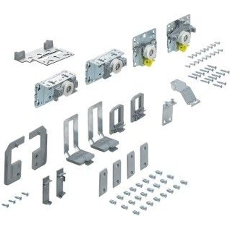 Système pour porte coulissante-TopLine L-50 kg-2portes-10-16mm-droit HETTICH