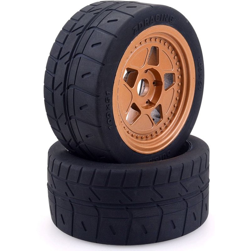 Zd 2 Pièces 109x51mm Pneus De Roue Pneu 17mm Hexagonal Pour 1/7 Ex-07 Ex07 Arrma Infraction Felony Télécommandées Pièces De Mise À Niveau De Voiture