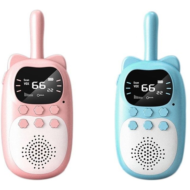 Talkie-Walkie, Talkie-Walkie Pour Enfants 3km Lumière Led Interactive Parent-Enfant Avec Chargement Usb Étanche Rose Bleu