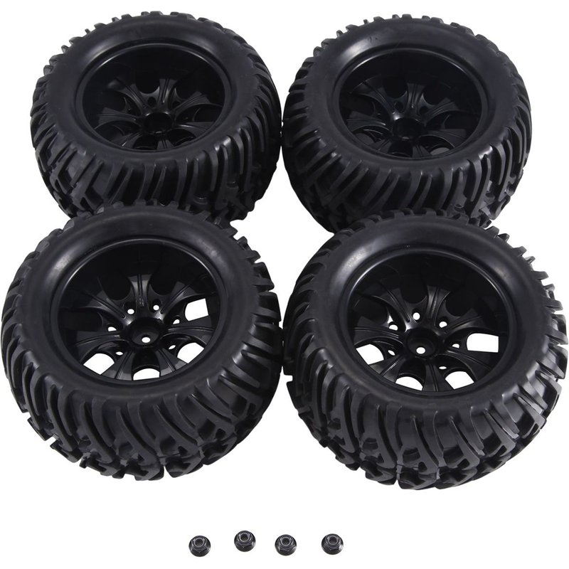 4 Pièces 125 Mm 1/10 Pneu De Roue De Camion De Parcours Court Pneu 12 Mm Hexagonal Pour Slash Arrma Senton Huanqi 727 Vkar, B