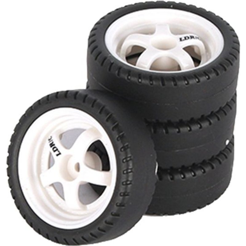 4 Pièces 33mm Rc Drift Tire Wheel Pneu Dur Pour Ldrc Ae86 A86 A86p Ld1801 1/18 Rc Car Upgrade Parts Accessories,1