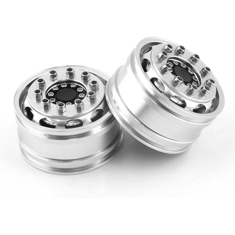 Moyeux De Jante En Métal Pour Camion 1/14 Rc Tracteur Remorque Cargo Voiture Roues Pneus, 25 Mm Unpower, 2pcs