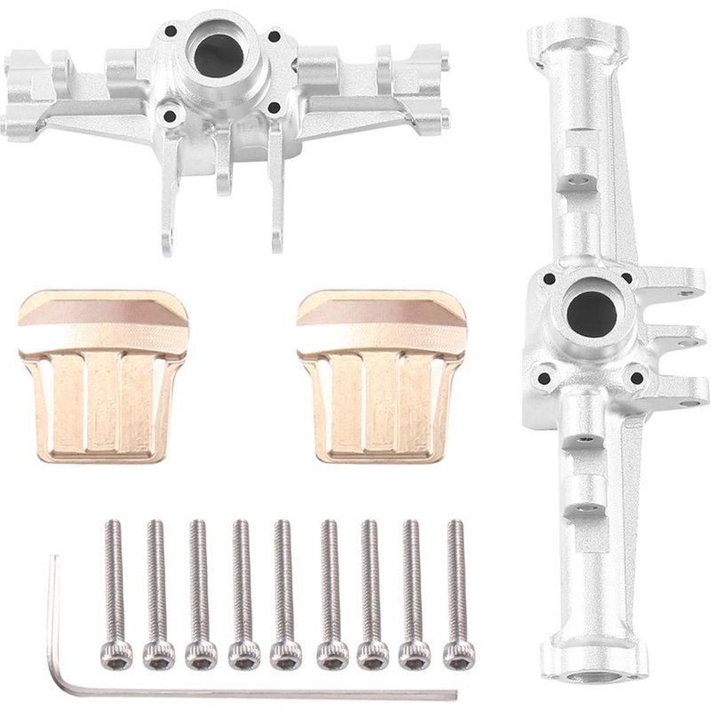 2 Boîtiers D'essieu Et Arrière En Métal Avec Couvercle D'essieu En Laiton Pour Pièces De Mise À Niveau De Voiture Sur Trx4m 1/18 Rc, 2