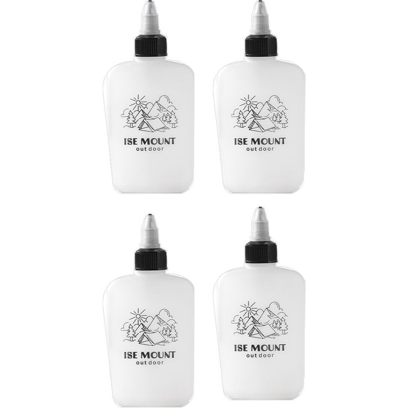 4 Pièces Bouteilles D' Portatives Extérieures Bouteilles D'assaisonnement De Camping Avec Capuchon Torsadé Scellé Pique-Nique Barbecue Assaisonnement Conteneur