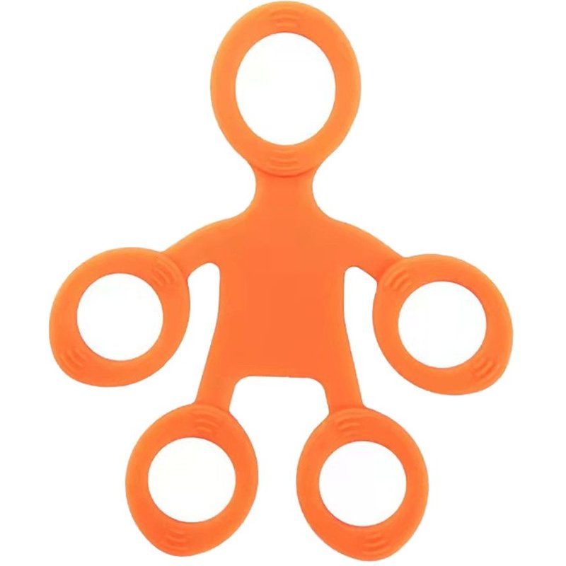 Finger Ring Exerciser Fitness Stretcher Rééducation Exercice Compression Et Décompression Appareil D'entraînement-Orange