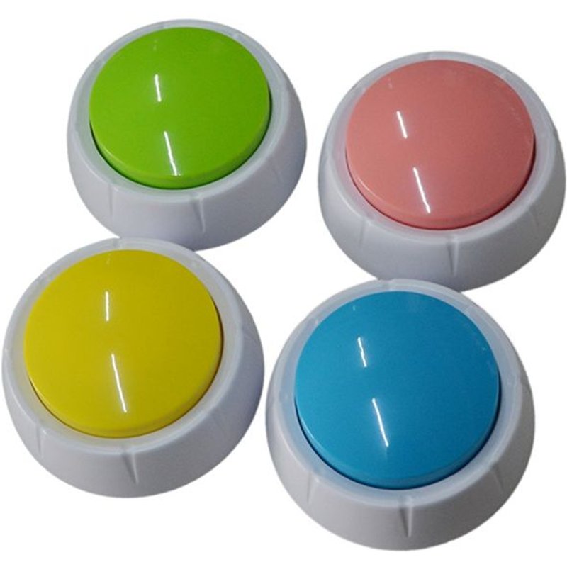 Squeeze Sound Box Boîte À Musique Bouton Sonore Enregistrable Articles De Fête Communication Buzzer Sounding Jaune