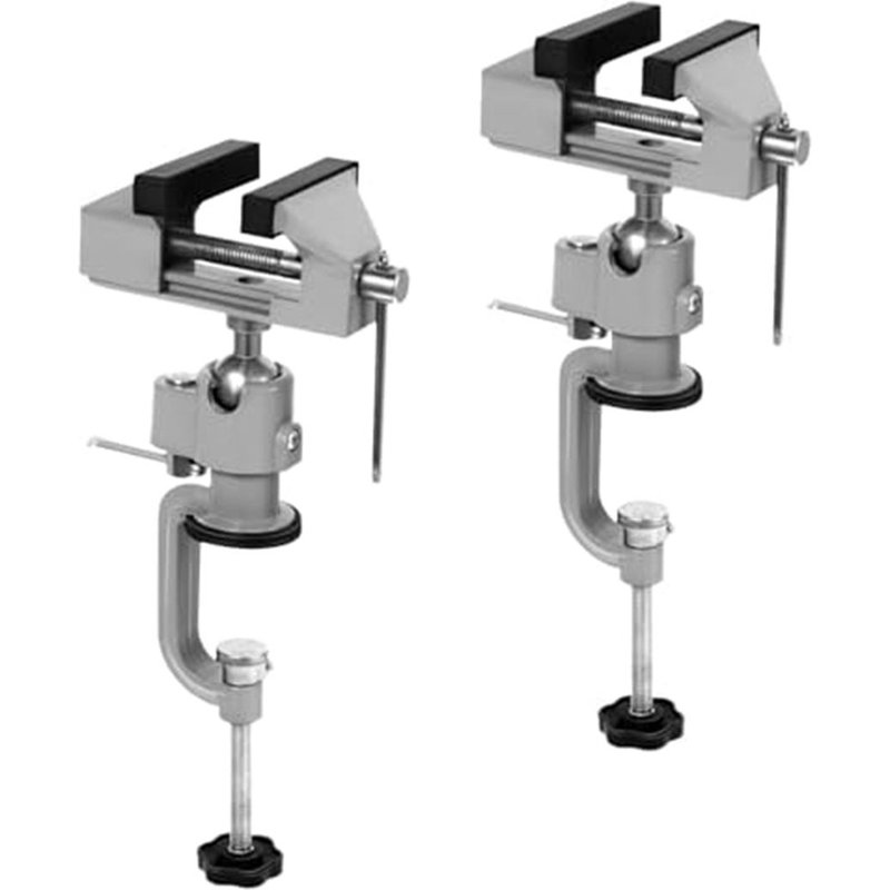 2 éTaux D'éTabli Rotatifs à 360 °, éTau de Table Portable pour L'Artisanat, Le Travail Du Bois, La ModéLisation, La Sculpture, La Peinture, Le PerçAge