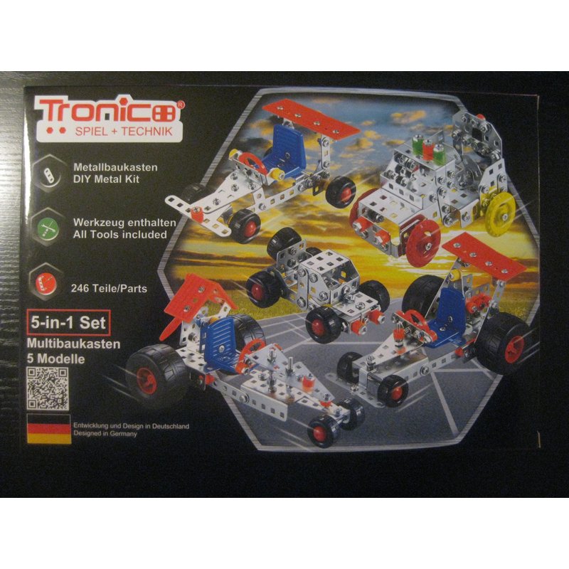 Tronico jeu de construction - set de 5 modèles de voitures en 1