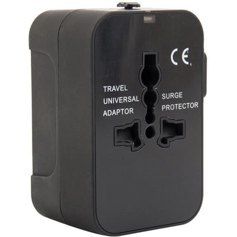 Chargeur multi de prises universel US / EU / UK / AU avec deux ports USB