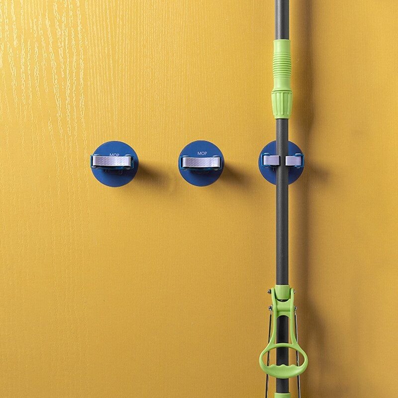 Étagère Pour Serpillière Et Toilettes 1 Pièce Support Mural Pour Salle De Bain Crochet Pour Serpillière Sans Couture Avec Accrochage Mural