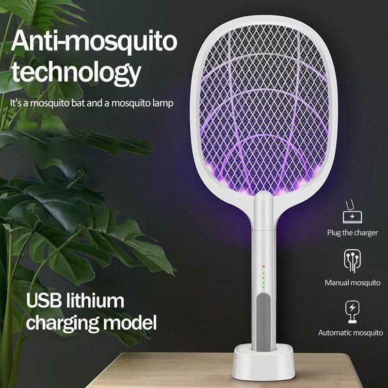 2-en-1 portable USB Rechargeable électrique moustique tapette mouche tueur lumière antiparasitaire produits de contrôle à la maison Bug Zappers