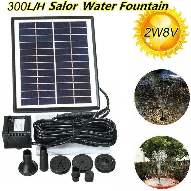 Pompe À Eau À Panneau Solaire 8v Pompe À Eau Piscine Étang Aquarium Bain D'oiseaux Fournitures De Réservoirs De Poissons