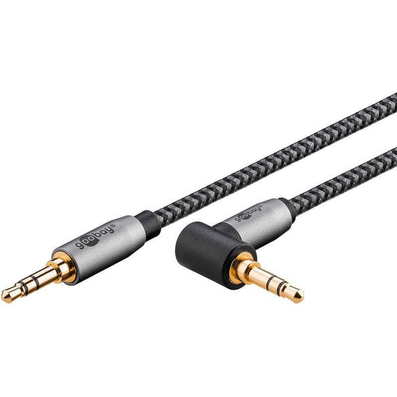 Goobay 65277 Câble Audio 0,5 M Trs 3,5 Mm Gris