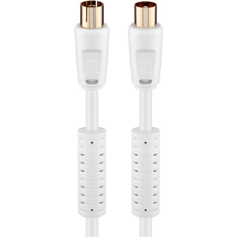 Goobay 67279 Câble Coaxial 5 M Blanc
