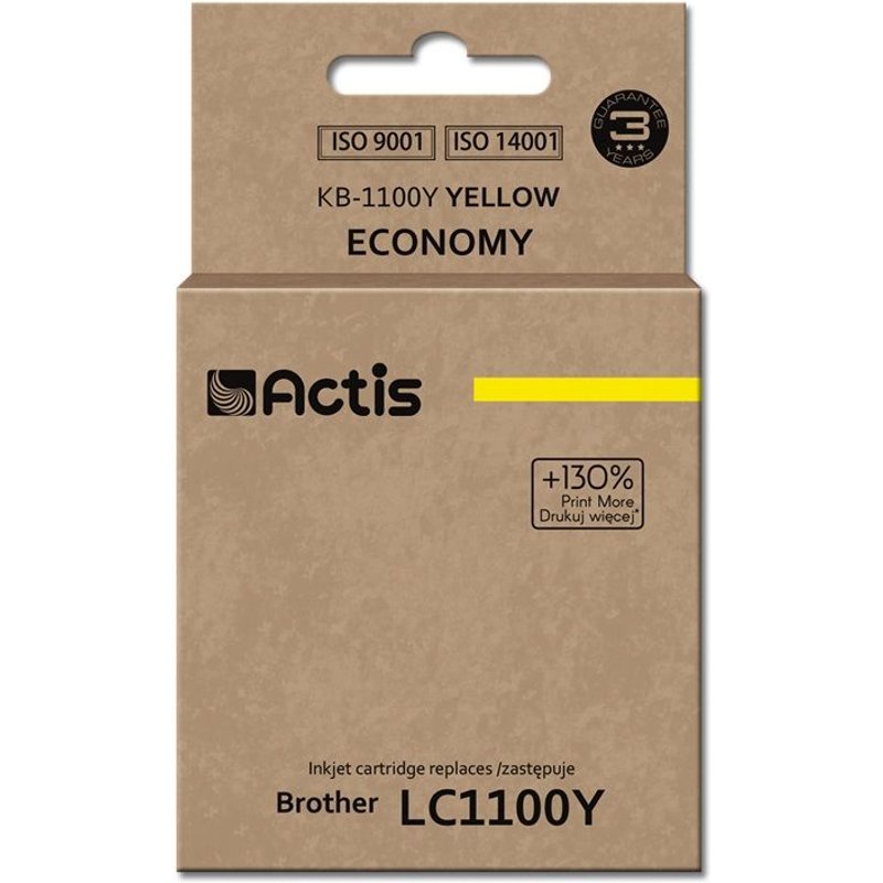 Actis Kb-1100y Encre (remplacement Brother Lc1100y/980y Standard 19 M