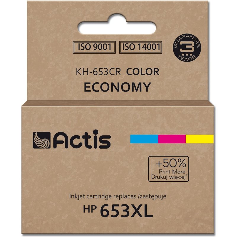 Actis Kh-653cr Encre D'imprimante, Remplacement Hp 653xl 3ym74ae Prem