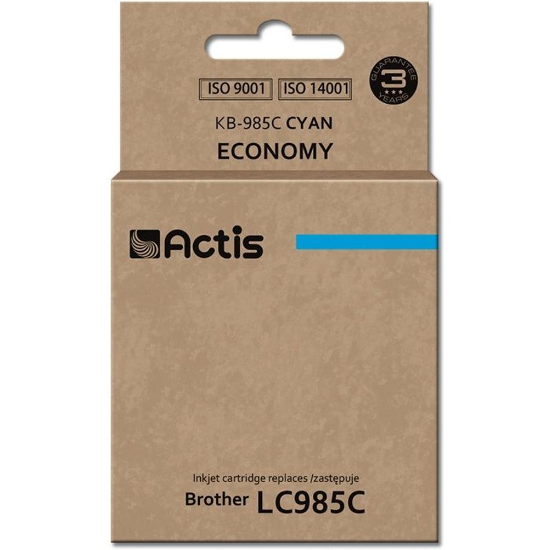 Actis Kb-985c Encre (remplacement Brother Lc985c Standard 19,5 Ml Ble