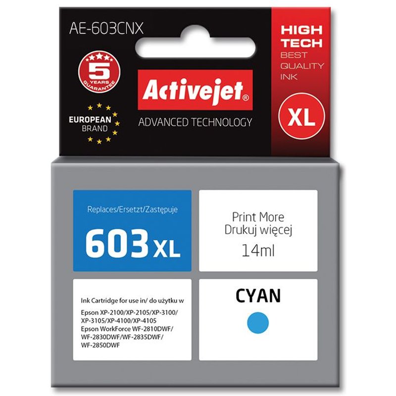Activejet Encre Ae-603cnx (remplacement Epson 603xl T03a24 Suprême 14