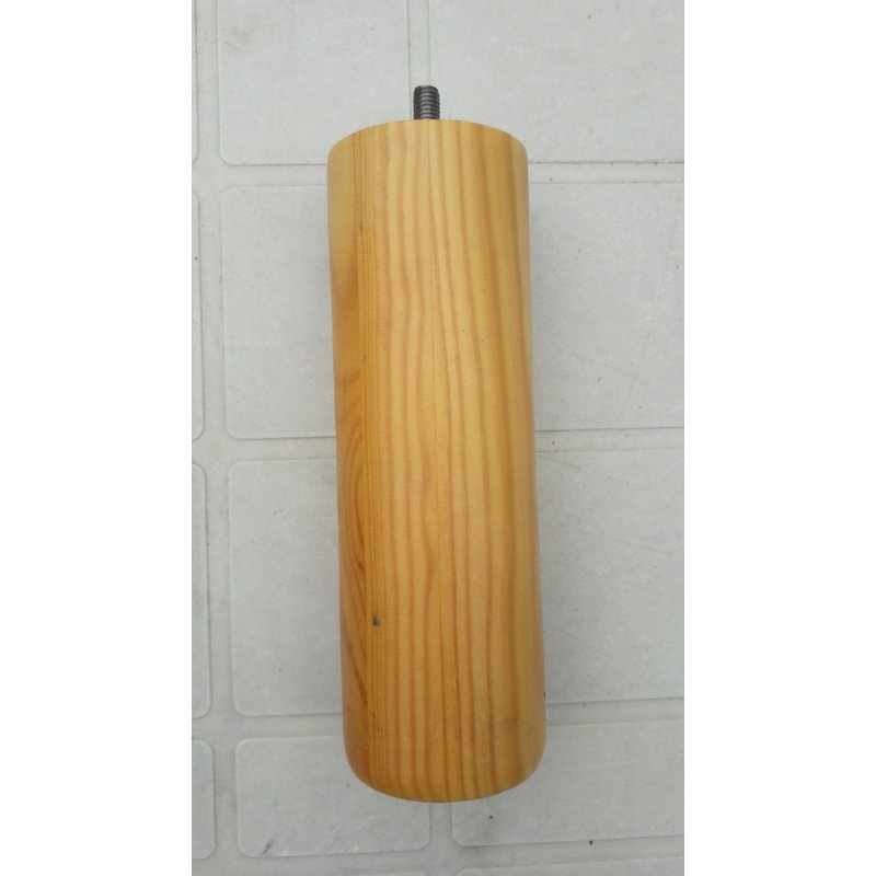 Pied De Lit Cylindrique H 17 Cm Bois Clair