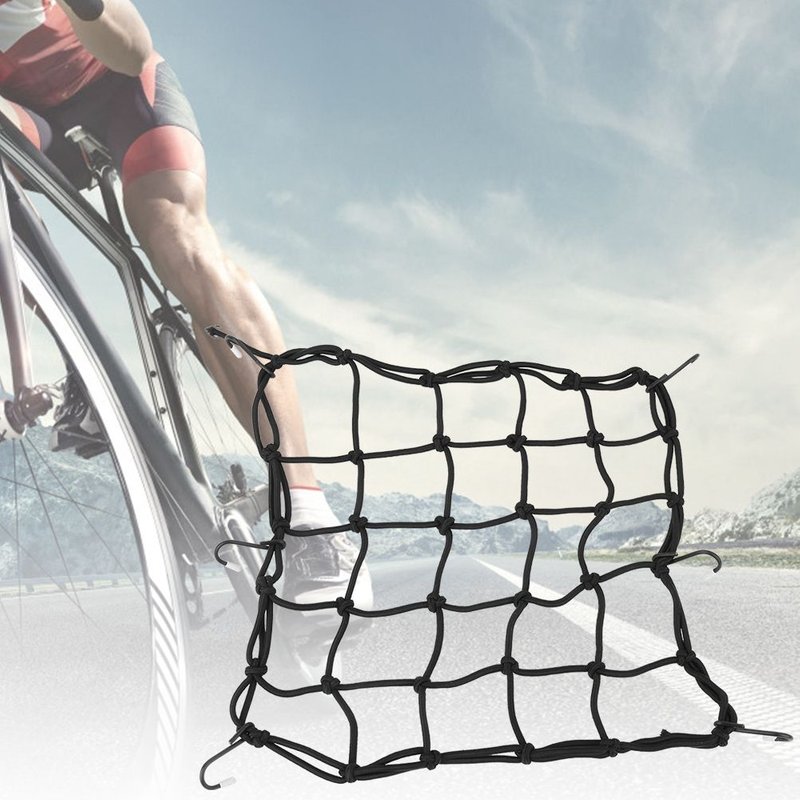 Sac De Rangement Pour Sac De Rangement Pour Filet De Cargo, Moto, Vélo, Vélo, Toile De Maille Avec 6 Crochets