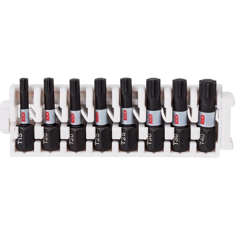 Bosch Assortiment de 8 embouts de vissage 1 x T15, 2 x T20, 2 x T25, 2 x T30, 1 x T40 - 260925C149