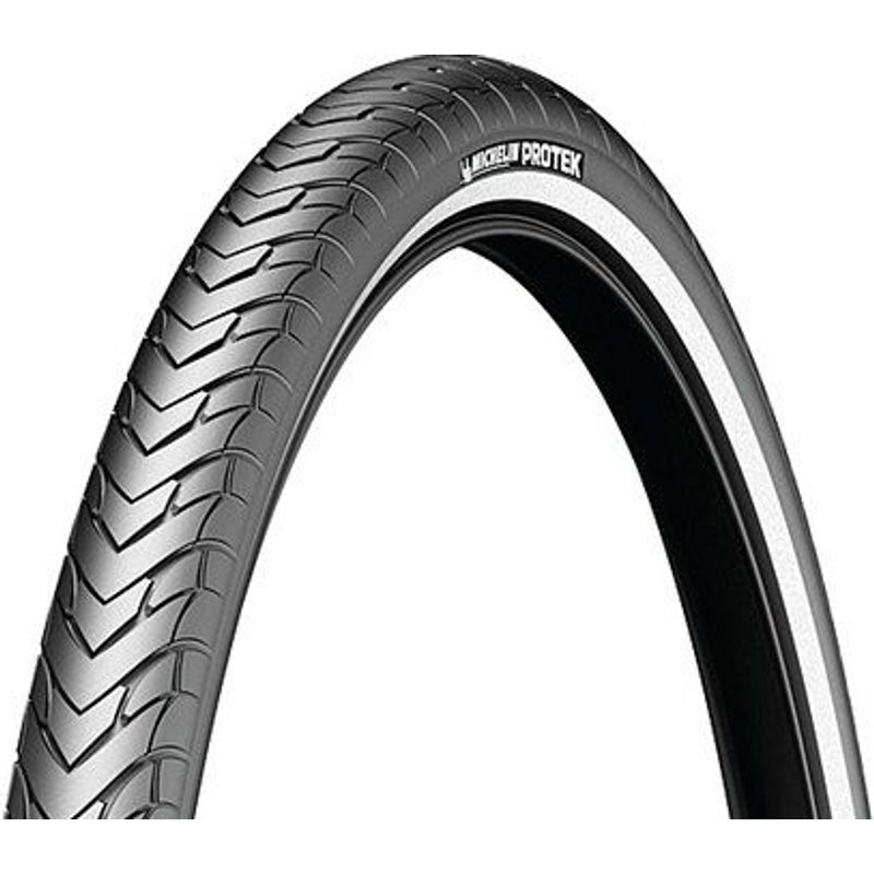 Pneu vélo City Michelin Protek TR noir/flanc réfléchissant (27 X 1.