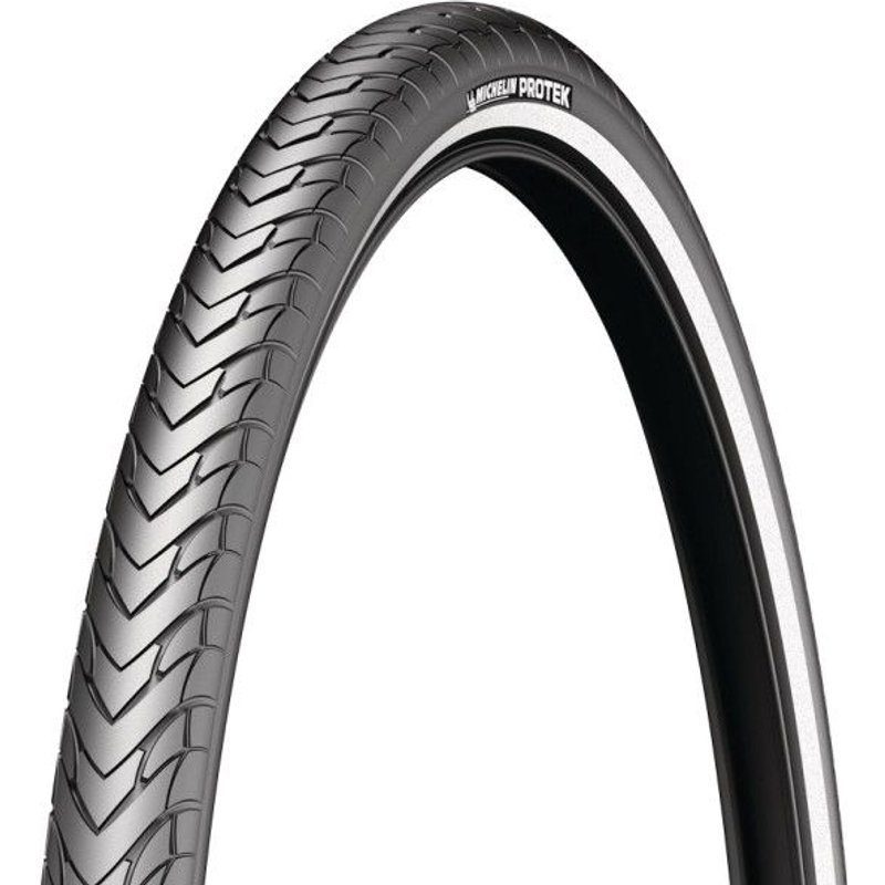 Pneu vélo VTT Michelin Protek noir/flanc réfléchissant TR noir (26