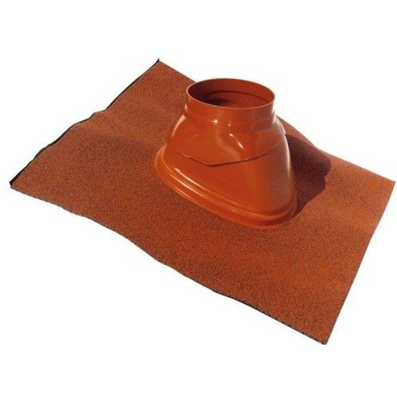 Solin Ubiflex - pour toiture 25-45° - avec bavette - 500x500 mm ocre UBBINK