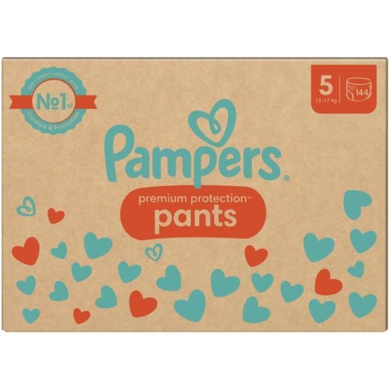 Couches-Culottes Pampers Premium Protection Taille 5 - 144 Unités