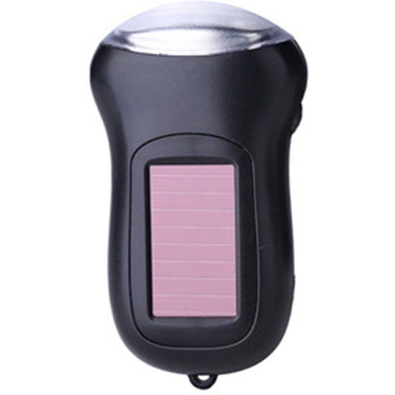 Mini Solaire lampe de poche rechargeable à la main manivelle lumière torche LED noir
