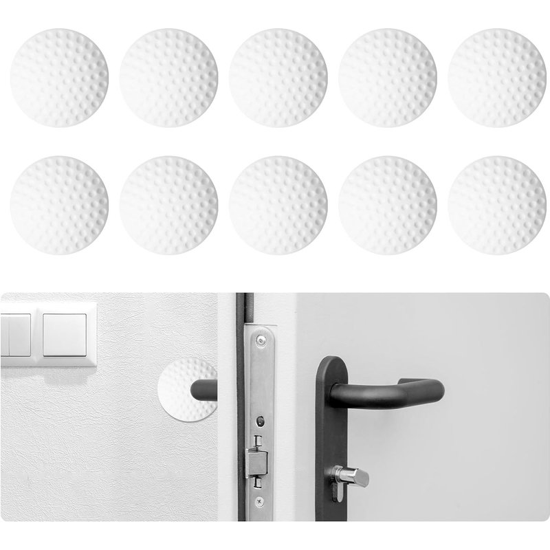 10 Pièces Butée De Poignée De Porte Murale, Silicone Anti-Poignée De Porte Protection Pour Protéger Les Murs Et Les Meubles