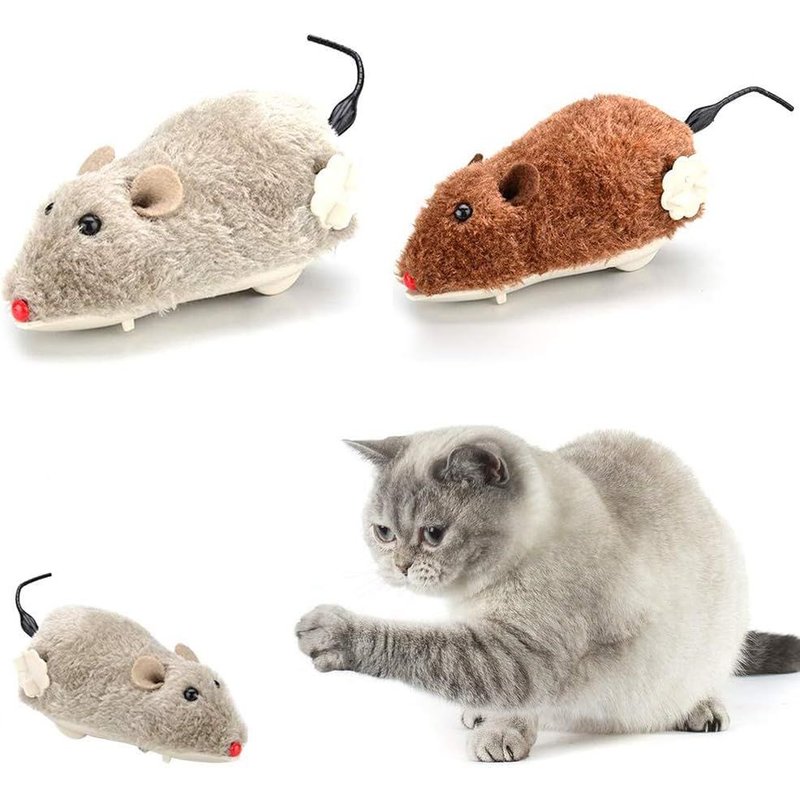 Jouet Pour Chat - Jouet En Peluche Amusant Pour Animal De Compagnie - Jouet En Forme De Souris - Jouet À Remonter - Cadeau Pour Chat - Accessoires De Qualité Supérieure