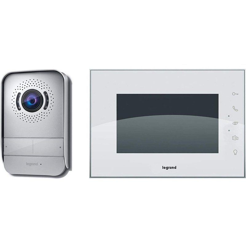 Legrand 369230 Interphone vidéo 2 Fils avec écran Couleur Brillant 7" et caméra Grand Angle