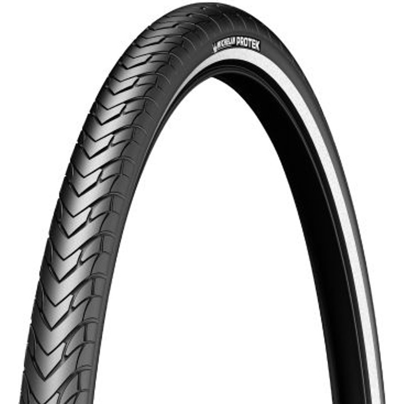 Pneu vélo City/VTC Michelin Protek TR noir/flanc réfléchissant (700