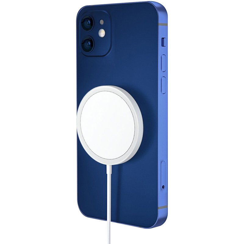 Chargeur Sans Fil Iphone Magnétique 15w Charge Rapide Compatible Magsafe Blanc