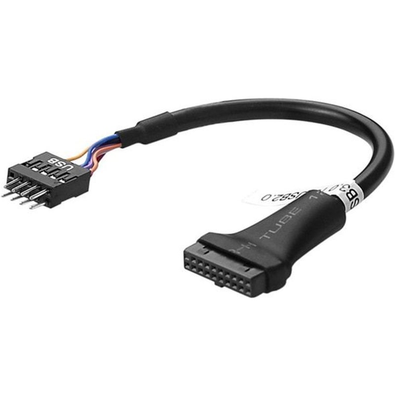 10cm Male to Female 20 broches USB 3.0 en-tête femelle à 9 broches USB 2.0 mâle adaptateur convertisseur fil câble de données
