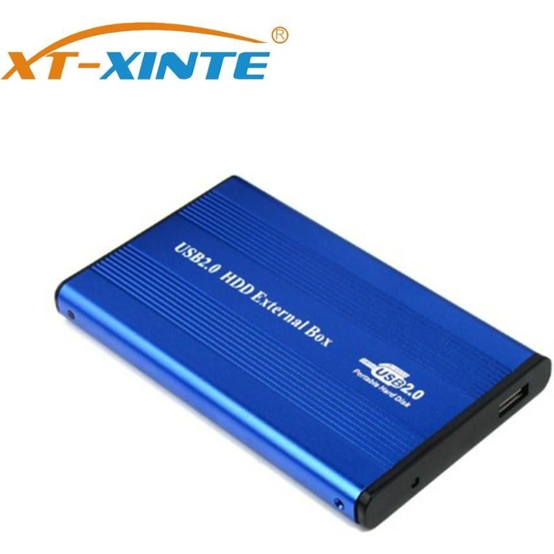 Blue Boîtier externe pour disque dur, pouces, USB 2.0, pour Notebook, boîtier pour disque dur IDE, 2.5 pouces, Caddy en aluminium pour ordinateur portable